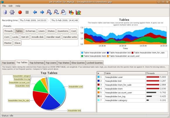 Jet Profiler screenshot